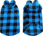 KAMA BRIDAL Spring Autumn Winter Coat Pullover Fleece Vest for Cats Small and Medium Dogs Thin Sweater Blue & Black Plaid (Blue, XS)