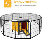 GEGURI Outdoor Cat House Weatherproof, Rabbit Hutch & Indoor Bunny Cage, Wooden Shelter for Feral Cats, Rabbits, Chickens & Small Animals