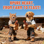 Just Try 6 oz Freeze-Dried Chicken Heart Dog & Cat Treats - Single Ingredient, Grain-Free, High Protein Training Treats Snacks