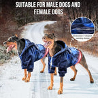SlowTon Dog Hoodie Tie Dye - Warm Dog Sweater Hoodies with Pocket, Fall Winter Dogs Coat Jacket Pet Outfit Puppy Hooded Sweatshirt Clothes for Small Medium Large Dogs (Blue,L)