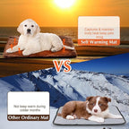 4 Pack Self Heating Cat Pad 16 x 20 Inch Self Warming Cat Bed Non Slip Warm Dog Pad Mat Washable Pet Kennel Crate Bed Mat for Indoor Outdoor Pets(Dark Coffee,16 x 20 Inch)