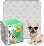 FXW Washable Pee Pads for Dogs, Puppy Pads with Super Absorbent, Specifically Designed for Potty Training, 35" Square, Khaki, 4 Packs