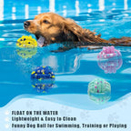 Magicorange Dog Balls Tennis Ball Toys Dog Toy for Aggressive Chewers Indestructible Teething Chew Toys Water Toy Fetch Ball for Dogs (2 Pack)