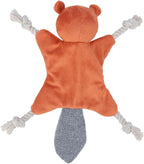 Vitscan Squirrel Plush Toy, Stuffless Dog Chew Toy with Rope Knots, Crinkle Squeaky Toy for Small Dogs