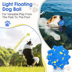VINGVO Large Dog Balls Tennis Ball Toys 4 PCS Dogs Toys for Aggressive Chewers, 3" Teething Chew Toys Water Floating Ball Toy Bouncy Fetch Balls for Large Medium Small Dog and Puppies (4 Mix)