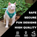 Travel Cat x Jackson Galaxy Harness and Leash Set - Adjustable Fit Mesh Cat Harness with Nylon Leash - Comfort, Escape Proof Harness for Cats, Kitten for Outdoor Walking, Hiking (Large)