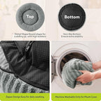 MIXJOY Dog Beds Large Sized Dogs, Washable Dogs Bed with Removable Cover, Cozy Donut Dog Ded Fluffy Plush Faux Fur Pet Bed with Anti-Slip Bottom, 36"x36"x10", Grey