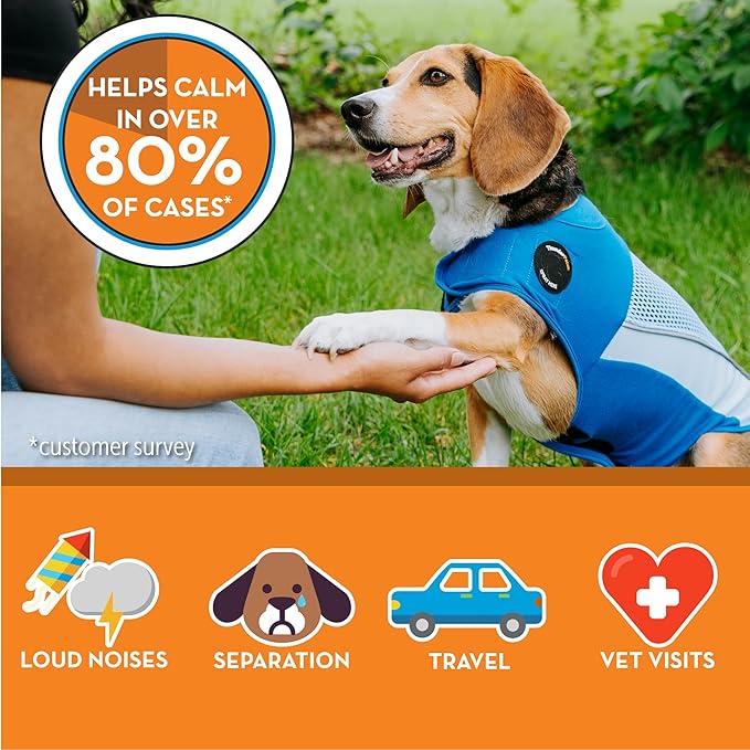 ThunderShirt Breeze for Dogs, X-Large, Sky Blue, Extra Breathable Mesh Fabric, Dog Anxiety Relief Vest for Every Day Stress & Calming During Thunder Storms and Fireworks