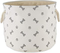 Bone Dry 5511 Pet Storage Collection Paw and Bone Print, Medium Round, Gray