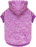 Dog Sweaters for Small Dogs Dog Hoodie Fleece Sweater Soft Clothes Sweatshirt with Pocket Hoodie for Small Dogs Puppy Sweater(Purple&XS)