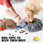 Nocciola 7 in 1 Thanksgiving Turkey Dog Toys, Squeaky Stuffed Soft Interactive Cognitive Enrichment Hide and Seek Dog Chew Toys for Large Medium Small Dogs, Cute Plush Pet Supplies 7 Packs