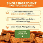 Gaines Family Farmstead Sweet Potato Dog Bones – 32 oz Bag, All-Natural, Single Ingredient, Grain-Free Dog Treats for Digestive Health, High Fiber - Training & Rewards, Made in USA