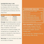 Wild Caught Omega 3 Fish Oil for Dogs - 180 Softgel Capsules for Healthy Skin and Coat - 300 mg Mini Dog Fish Oil Pills for Shedding, Dry Itching Skin, and Hot Spots - Pet Omega Salmon Supplement