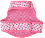Mile High Life Dog Harness, Air Mesh Floral Vest Harness for 20 lbs Small Dogs & Cats, Easy Get on Adjustable Easy Closures Both Neck and Chest (Pink Flower, XS Chest 14"-16")