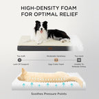 Bedsure XL Dog Beds Large Sized Dog -Comfy Flat Extra Large Pet Beds with Removable Washable Cover, Orthopedic Egg Crate Foam Mat, Suitable for Pet Up to 100 lbs