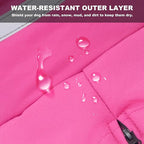 Dog Coat, Waterproof Winter Jacket, Warm Windproof Jacket, Reflective Adjustable Turtleneck Coats for Small Dogs with Hook & Loop - Pink - S