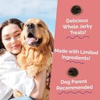 Fruitables Whole Jerky Bites, Healthy Dog Treats, Puppy Essentials, Jerky Dog Treats, Made in the USA, No Artificial Ingredients, Alaskan Salmon & Pear Flavor, 5oz