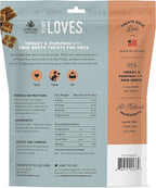 Farmland Traditions Tiny Loves Jerky Trainer Treats for Dogs w/Bone Broth (Turkey & Pumpkin, 16 oz.) (Pack of 2)
