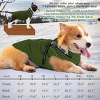Fragralley Dog Coat with Harness Built in, Waterproof Windproof Reflective Warm Puffer Jacket, Fleece Lined Vest Winter Parka for Small, Medium, Large Dogs