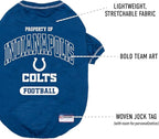 NFL Indianapolis Colts Dog T-shirt Small. - Licensed Shirt for Pets Team Colored with Team Logos- Premium Stretchable Materials for the comfort of your Dog & Cat