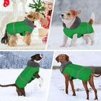 Dogcheer Warm Dog Coat, Waterproof Dog Jacket Christmas Puppy Winter Coat with Buckle, Reflective Adjustable Pet Snow Jacket Turtleneck Fleece Sweater for Small Medium Large Dogs - Green, 3XL
