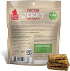 PLATO Pet Treats Dog Treats - Air-Dried Jerky for Dogs - Delicious, Real Meat Dog Treats - Grain Free - Supports Healthy Digestion - Chicken Jerky with Pumpkin 7oz