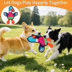 Interactive Squeaky Dog Toys,Crinkle Dog Toy to Keep Them Busy,Colorful Absurd Duck Dog Toys,Fun for Indoor Puppies,Chewing and Playing(Pink)