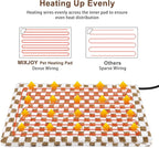MIXJOY Pet Heating Pad, 11 Adjustable Temperature Dog Heated Pad Indoor with Timer, Heating Pad for Dogs Cats, Electric Cat Heat Pads with Washable Cover, Heated Pet bed-35''x24'', Large