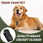 Jenaai 3 Pieces Brass Pet Training Clicker Dog Necklace Signaling Cricket Clicker Training for Puppy Dogs Cat(Black)