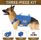 Forestpaw Dog Harness Medium Sized,Tactical Dog Harness with Handle,No Pull Military Style Service Dog Vest with Pockets Adjustable for Medium Large Dogs,Blue,Chest 19.5-41.5"