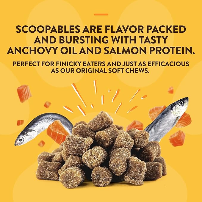 NaturVet Scoopables Omega-Gold Anchovy Oil & Salmon Supplement For Dogs and Cats - Supports Healthy Skin & Coat Plus DHA, EPA, Omega-3, & Omega-6 - Anchovy & Salmon Flavored For Dog and Cat | 11oz Bag
