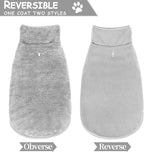 Malier Dog Winter Coat, Reversible Fleece Dog Cold Weather Coats, Windproof Warm Snow Puppy Jacket Vest Pet Clothes for Small Medium Large Dogs (Gray, X-Large)