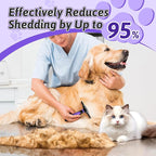 MIU COLOR Long Hair Pet Grooming Brush, Deshedding Tool for Medium and Large Dogs & Cats, Effectively Reduces Shedding by up to 95% for Pet Hair, Purple