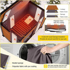 Aivituvin Dog House Outdoor Heated Dog Kennel with Insulated Liner All-Around Iron Frame Large Dog Cage for Small & Medium & Large Dogs,Waterproof