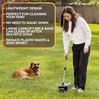 Neater Pet Brands Lift N’ Bag 2.0 Dog Pooper Scooper with Bag Attachment & 27" Pole for Small to Large Dogs, New & Improved Design, 60 Refill Bags, Heavy Duty Dog Poop Scooper for Yard, One-Hand Use
