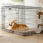 Bedsure Large Dog Bed for Crate - Comfy Flat Pet Beds with Removable Washable Cover, Orthopedic Egg Crate Foam Crate Mat, Suitable for Pet Up to 50 lbs