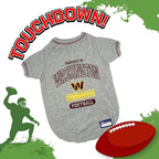 NFL Washington Commanders Dog T-Shirt Medium. - Licensed Shirt for Pets Team Colored with Team Logos- Premium Stretchable Materials for The Comfort of Your Dog & Cat