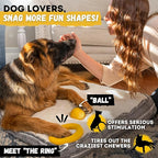 Indestructible Dog Ball - Lifetime Replacement - Durable Dog Toy for Aggressive Chewers - Safe, Non-Toxic Natural Rubber - Chew, Tug & Fetch - Tough, Heavy Duty Chew Toy - 4” (Softball Size)