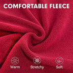 cyeollo 2XL Fleece Dog Sweater, Stretchy Pullover Fleece Vest with Turtleneck Dog Sweatshirt Warm Winter Clothes for Medium to Large Dogs Boy Girl Pet Apparel, Red XXL