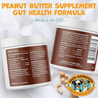 Dog Peanut Butter - with Prebiotic and Probiotic for Dogs to Boost Gut Health - Supports Digestive Support and Immune Support - Peanut Butter Treats - Gut Health (8.46oz)