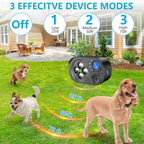 BONSO Ultrasonic Anti Barking Device for Dogs, Bark Control Device Box with 3 Modes, Variable Ultrasound Frequencies, Automatic Dog Whistle, Effective Range up to 75ft, Neighbor Dog Silencer (Black)