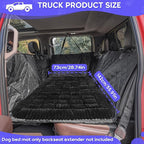 Dog Car Bed Mat, Non-Slip Backseat Extender Pet Blanket, Plaid Dog Bed for Trucks, Sedans & Large SUVs, Chew-Resistant Travel Pad for Dogs, Easy Clean & Scratch-Proof & Comfort (56"x28.7") Black