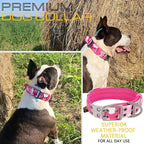ADITYNA Heavy Duty Dog Collar for Large Dogs - Camo Pink Collar with Handle for Training, and Walking - Wide, Neoprene Padded for Large Female Dogs