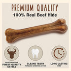 Cadet Premium Grade Pressed Beef Hide Bones 10 Inch, 1 Pack