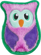 Outward Hound Durablez Minis Stuffing-Free Squeaky Plush Dog Toy for Puppies & Small Dogs - Interactive, Soft Yet Tough, No Mess, Jumbo Squeaker, Long-Lasting Play, Owl