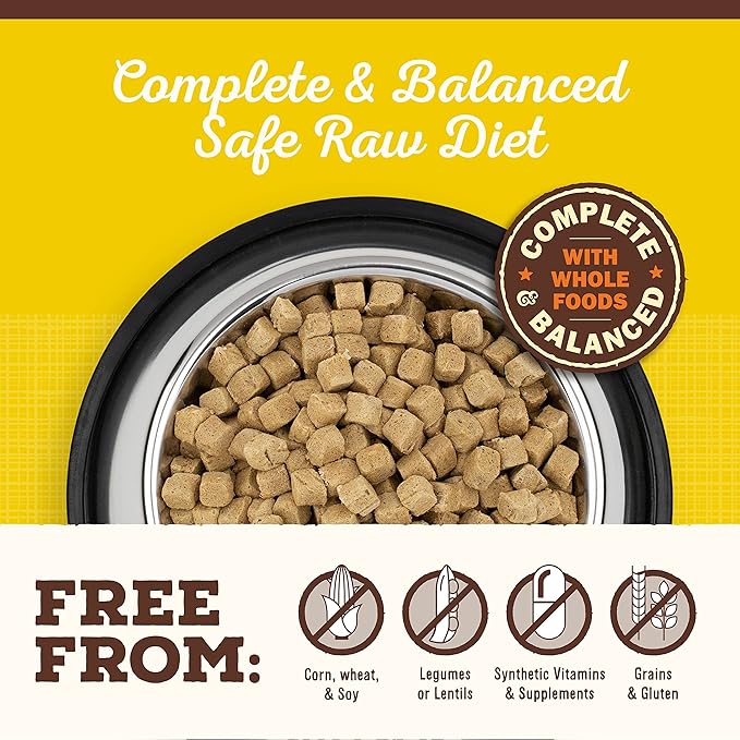 Primal Freeze Dried Puppy Dog Food, Pronto Mini Nuggets; Scoop & Serve, Complete & Balanced Meal; Also Use As Topper or Treat; Premium, Healthy, Grain Free, High Protein Raw Dog Food (25 oz)