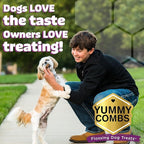 Yummy Combs Dog Dental Treats – Fish & Egg Protein – Vet VOHC Approved, Removes Tartar – A Daily Teeth Cleaning Treat for Extra Large Dogs (15 Count)