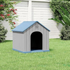 Dog House Outdoor Indoor, Weatherproof Insulated Dog House with Elevated Floor and Air Vents for Small to Medium Dogs,Easy Clean and Assemble (Blue, 26.18''L × 24.02''W × 25.98''H)