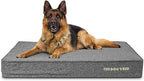 The Dog’s Bed Orthopedic Memory Foam Dog Bed, XL Grey Linen, Pain Relief for Arthritis, Hip & Elbow Dysplasia, Post Surgery, Lameness, Calming, Waterproof Washable Covers