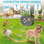 BONSO Ultrasonic Anti Barking Device for Dogs, Bark Control Device Box with 3 Modes, Variable Ultrasound Frequencies, Automatic Dog Whistle, Effective Range up to 75ft, Neighbor Dog Silencer (Grey)